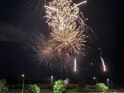 People watching fireworks